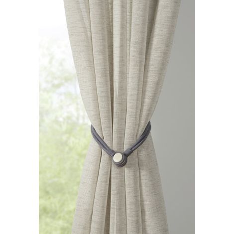 Gardinia Raffhalter für Vorhänge Kordel 47 cm grau - 2 Stück Raffhalter