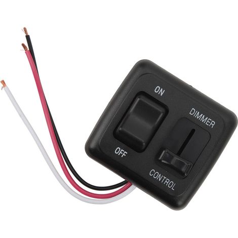 12V DC rocker switch with top side dimmer for incandescent halogen LED RV car truck strip lighting (1/5)