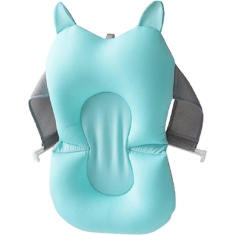 Babybadewannenkissen, weicher Badewannensitz mit verstellbarem Gurt, schwimmend - Grün
