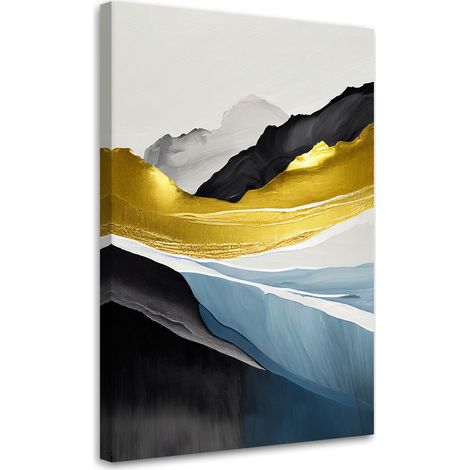 Tableau sur toile Tableau sur toile Montagnes abstraites or 70x100 (1/5)