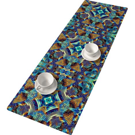 Runner da tavola Barcelona 115x40 cm - feltro ecologico, protezione per il tavolo, motivo decorativo, Bertoni (1/3)