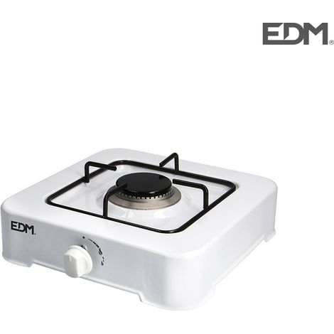 EDM – Réchaud à gaz 1 feu – Acier émaillé – Compact 30x30x10cm – Allumage rapide – Pour camping et cuisine extérieure (1/5)