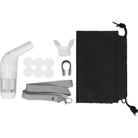 Expirateur musculaire inspiratoire blanc pour augmenter la capacité pulmonaire et soulager le mucus, appareil portable d'entraînement respiratoire (1/5)