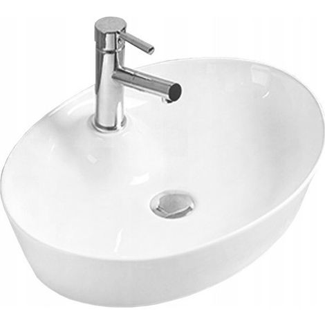 Mexen Aida lavabo sobre encimera 55 x 40 cm, blanco - 21205500 (1/2)
