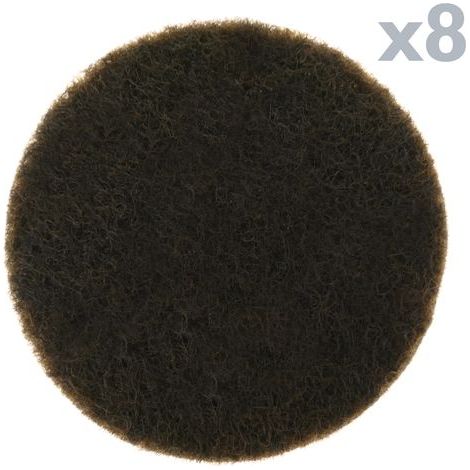 PrimeMatik - Fieltro adhesivo para muebles Redondo 27mm Marrón 8 unidades (1/3)