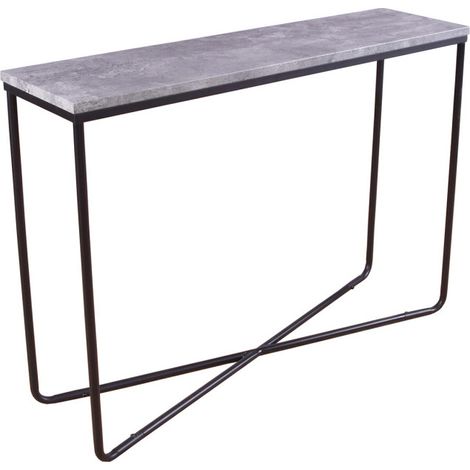 Console Design "Palace" 110cm Gris Foncé & Noir (1/4)