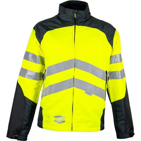 Veste scie à chaîne jaune HV CL1 Type A GLOW – Protection, confort, visibilité (1/4)