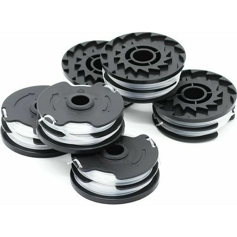 TONCHEAN Trimmer Accessory, Pack of 6 replacement spools for LIDL Parkside PRTA 20-Li A1, B2, C3, PRT 550 A1, A3, PRT 300 A1 cordless brush cutters - 2 x 4 m 1.6 mm (1/4)