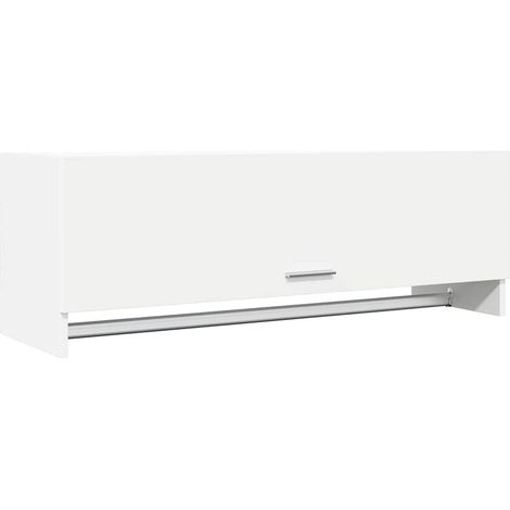 Maison Exclusive - Armario de madera contrachapada blanco 100x32, (1/5)