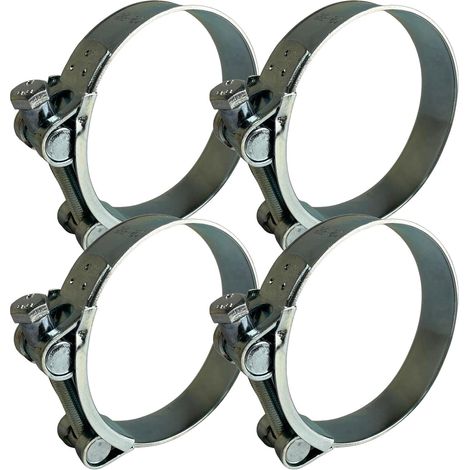 Collier de serrage - Lot de 4 - Acier et Caoutchouc - 64-67mm - Pour Tuyau Échappement et Turbo (1/5)