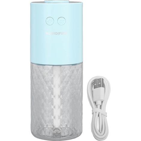 Leiser, tragbarer 200-ml-Luftbefeuchter für den Schreibtisch – für Schlafzimmer, Büro oder Auto, hellblau (1/5)