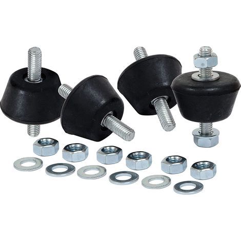 Silent Bloc Conique pour Climatiseur Lot 4 Silent Bloc Pied Anti Vibration Pour Support Mural Climatiseur Reversible Avec Écrous et Rondelles (1/5)