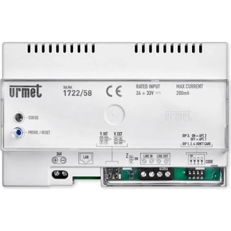 Module de transfert smartphone Mininote+ – Tension 34,5V – Consommation 200mA – Compatible kits URMET 1722/81/83/85/86 – Application Urmet CallMe (1/5)