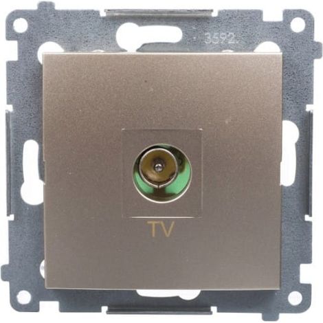 Terminale per antenna TV Simon 54, oro opaco DAK1.01/44