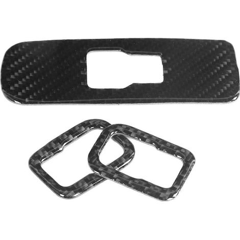 3-teiliges Set Fensterheberschalter-Knopfblenden in Carbonfaser-Optik, passend für S60/V60LHD