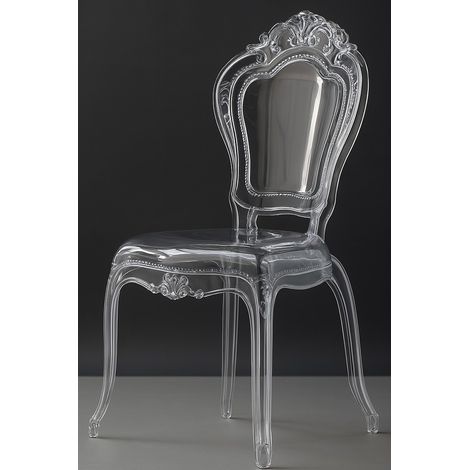 Biscottini – Chaise en polycarbonate pour extérieur – Design bistrot vintage – Dimensions 53x50x97,5 cm – Confort optimal pour cuisine et salon (1/4)