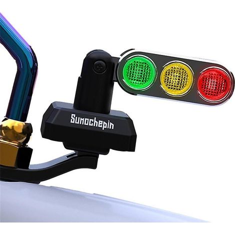 Feu de signalisation pour moto, mini feu stop décoratif, idéal comme cadeau de Noël, lumière rouge, jaune et verte avec support. (1/5)