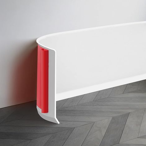 Plinthe Souple PVC Autocollante 5 m, Plinthe Flexible 5 cm de Largeur, Moulure de Finition Mur Sol Étanche, Skirting Board Trim pour Cuisine Salle de Bain Salon, Blanc (1/5)