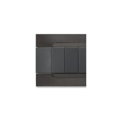 Placca Kadra Metallo Nickel Nero 4M (Urmet Cod. 10904.92)