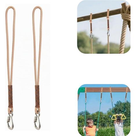 Sangles de suspension lot de 2 - attaches 60 x 1,2 cm pour hamac et balançoire (1/5)