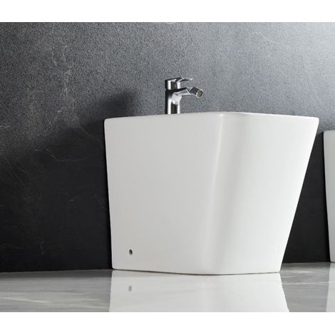 Bidet à poser blanc DOUA  52,5x35,5x41 cm (1/5)
