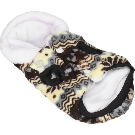 Veste à capuche en peluche douce, chaude et légère pour chien et chat de petite et moyenne taille (XS). (1/5)