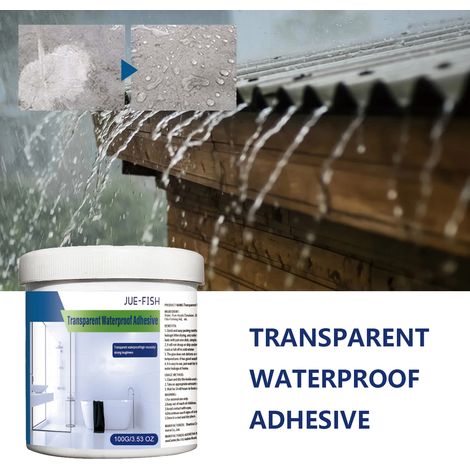 Adhésif translucide et résistant à l'eau pour salles de bains, balcons et toitures, ne nécessitant pas la dépose de carrelage - 100 g (1/5)