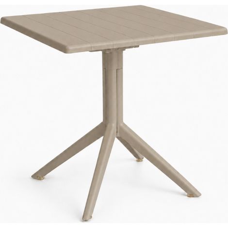 Tavolo da bar quadrato Ares 70x70 cm in polipropilene con piano pieghevole per uso interno ed esterno 7house (1/5)