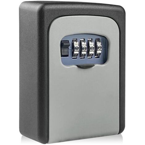 Pair Boite a clefs securisee Exterieur avec Code à 4 Chiffres Réinitialisable, Murale boîte à clés étanche et antirouille, Boite à clé sécurisée pour Maison, garages, école, Bureau Rechange cle