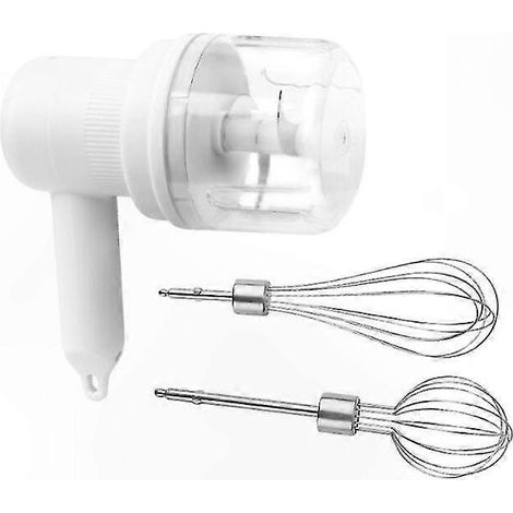 USB-wiederaufladbarer, kabelloser Handmixer mit 3 Geschwindigkeitsstufen und 2 Schneebesen, ideal zum Pürieren, Schlagen und Mischen. (1/5)