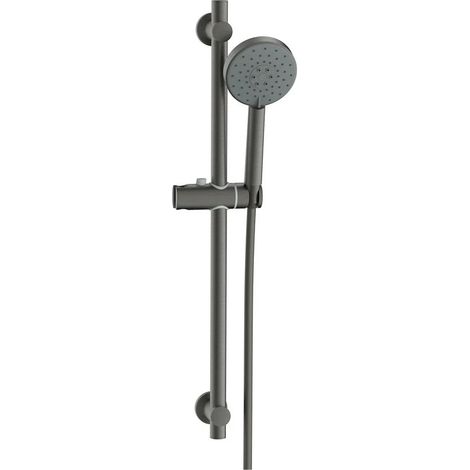 Saliscendi doccia 3 getti flex 150 cm PVC rinforzato gun gray (1/5)