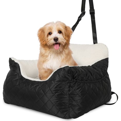 Randaco Autositz für Hunde Tragbarer Hundeautositz, Gepolstertes Hundebett, Abnehmbarer Haustiersitz für Kleine und Mittelgroße Hunde bis zu 50 kg 52x52cm (1/5)