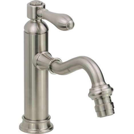 Miscelatore monocomando per bidet modello retrò colore nichel spazzolato Gattoni Oxford 3150/31NS  Nichel spazzolato