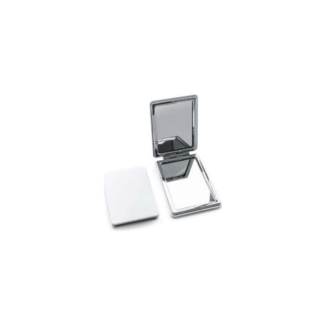 Espejo de maquillaje portátil de bolsillo de piel sintética de 2 piezas, mini espejo plegable de doble cara para viajes y viajes de negocios (rectangular) - Crezuo (1/4)