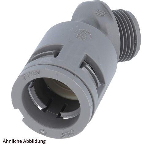 FLEXA RQB45-M Schnellverschraubung 45 Grad Bogen Gewinde M32x1,5 für Schlauch-Außendurchmesser 28,5mm hochdichtend mit Außengewinde - 1 Stück (1/3)