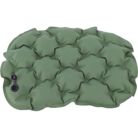Coussin de siège gonflable imperméable, pliable et portable, avec pompe pour le camping et l'avion (vert). (1/5)
