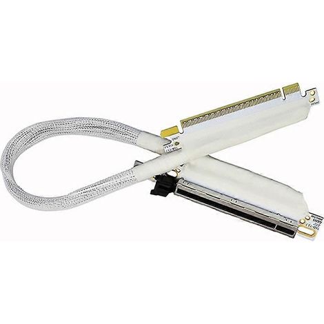 Câble d'extension pour carte graphique PCIe 5.0 x16 GEN5, adaptateur GPU, coudé à 270°, 64 Go/s, sortie droite/entrée droite, 30 cm. (1/5)