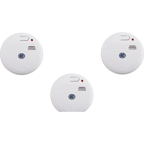 Lot 3 Détecteur de fumée NF, détecteur de fumée, capteur d'incendie indépendant sans fil pour la maison, détecteur d'incendie d'alarme intelligent (1/4)