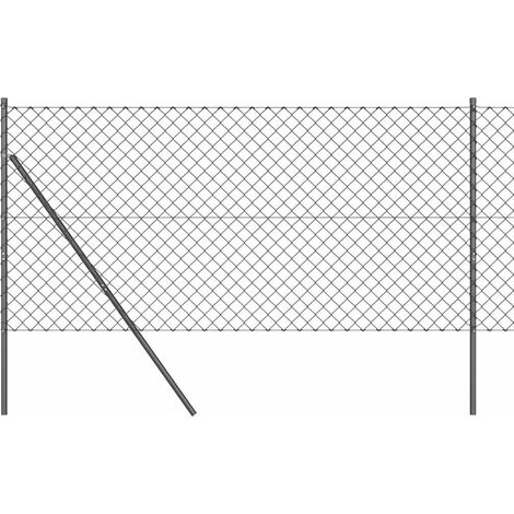 Maison Exclusive - Zaunpfosten Grau 25 x 1,4 m (60 x 60 mm Gitter