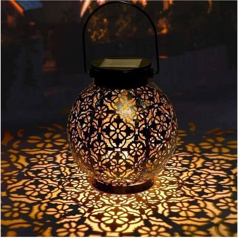 Lanterne Solaire Jardin LED Lanterne Solaire Extérieure Decorative Étanche IP44 Éclairage Solaire Extérieur Lampe Lanterne Sans fil (1/4)