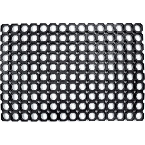 Zerbino Robustus Componibile Pvc Nero Cm.40x70 Nido D'Ape Alveolare