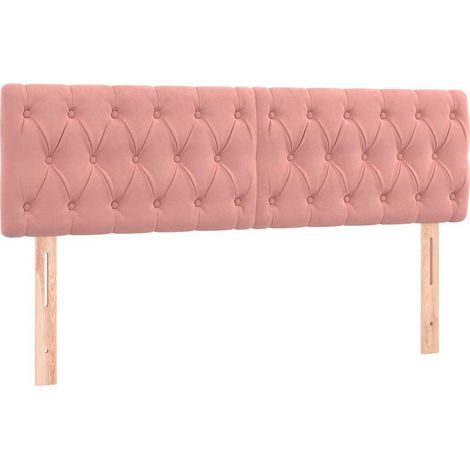 LED Kopfteil Rose 160x7x78/88 cm Velours (1/4)