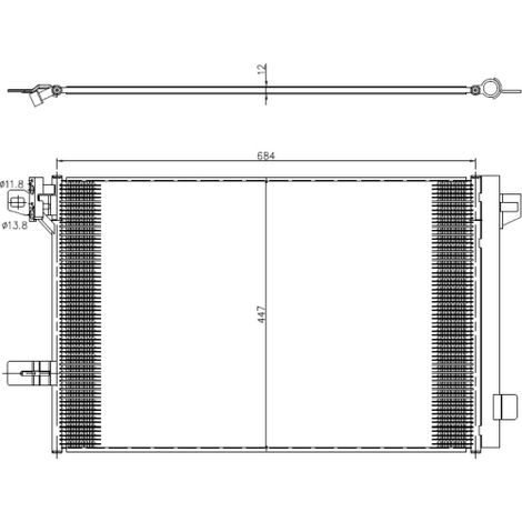 Condenseur, climatisation NRF 350369 VW 7E0820411F 7E0820411G
