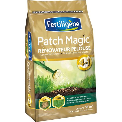 Patch Rénovateur de Pelouse 3,6kg – Formule 4-en-1 : Semences, Engrais, Support (1/5)