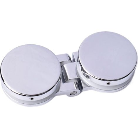 Charnières pour portes vitrées, rondes chromées, adaptées au verre de 5 à 8 mm d'épaisseur, surface miroir¹ (1/3)