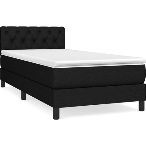 Maison Exclusive - Giroletto a Molle con Materasso Nero 80x200 cm inTessuto (1/5)