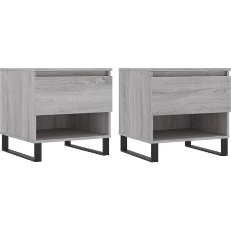 Maison Exclusive - Couchtische 2 Stk. Grau Sonoma 50x46x50 cm Hol