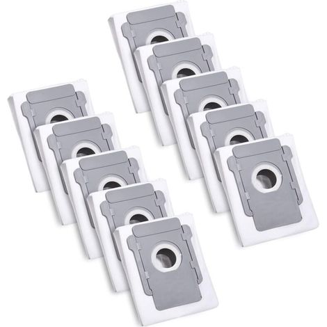 10 Staubsaugerbeutel für iRobot Roomba i7 i7+ i3 i3+ i4 i4+ i6 i6+ j7 j7+ i8 i8+S9 S9+ E5 E6 E7 Clean Base, Ersatz-Staubbeutel-Zubehör für iRobot Roomba Allen Staubsauger (1/4)