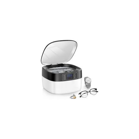 Limpiador ultrasónico de 750 ml con temporizador digital, apto para joyas, gafas, relojes, collares, maquinillas de afeitar, dentaduras postizas, etc. - Crezuo