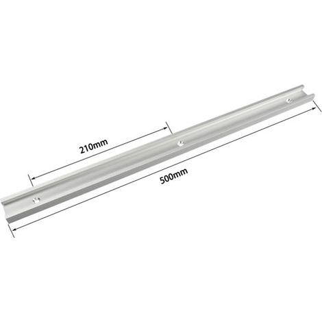 AIDUCHO 500 mm T-Slot T-Track Guía de inglete con ranura recta, herramienta de sujeción, aleación de aluminio, guía de bloqueo de ranura en T de aluminio de gran calibre para sierra de mesa (1/4)